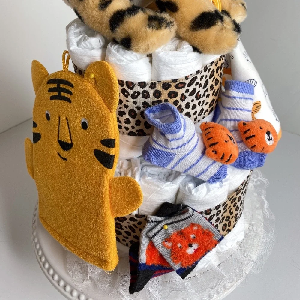 Tiger Diaper Cake